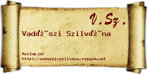 Vadászi Szilvána névjegykártya